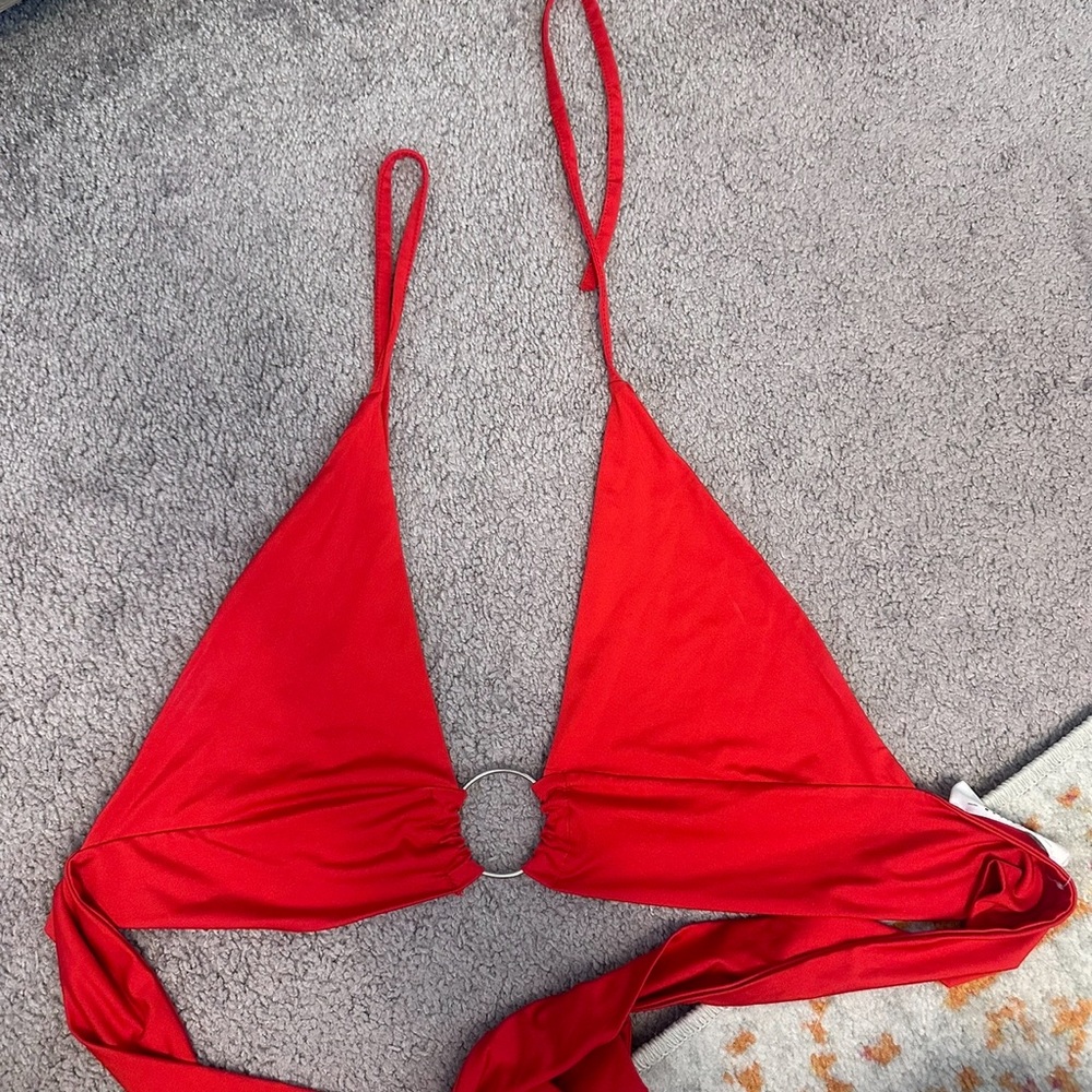Red Triangle Halter Top